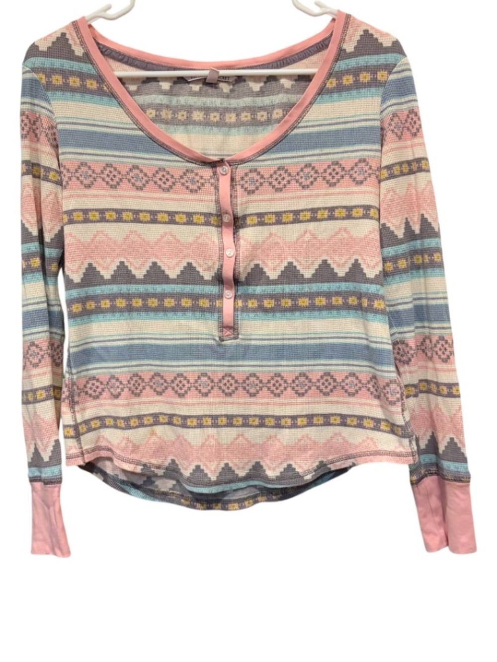 Victoria's Secret Aztec Thermal Pajama Long Sleeve